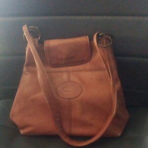 Elegant Brown Leather Shoulder Bag